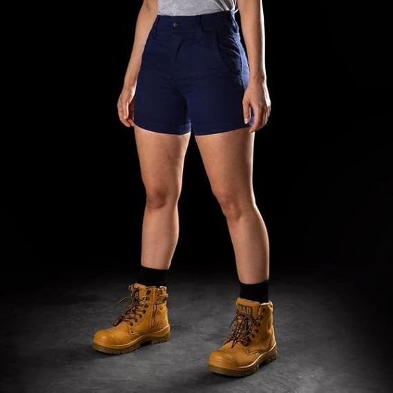 BAD WORKWEAR Women's Flex™ Hypermove Work Short Shorts, Size 16, Navy, S09.