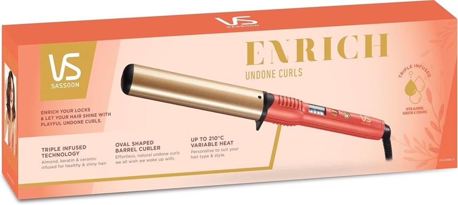 VS SASSOON Enrich Undone Curls 38mm Curling Iron. N.B: Retail return.
