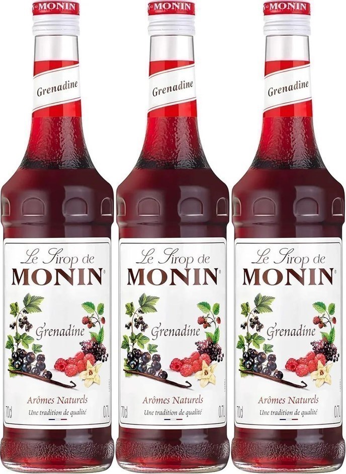 2 x MONIN Grenadine Syrup, 700ml. Best Before: 09/2026.