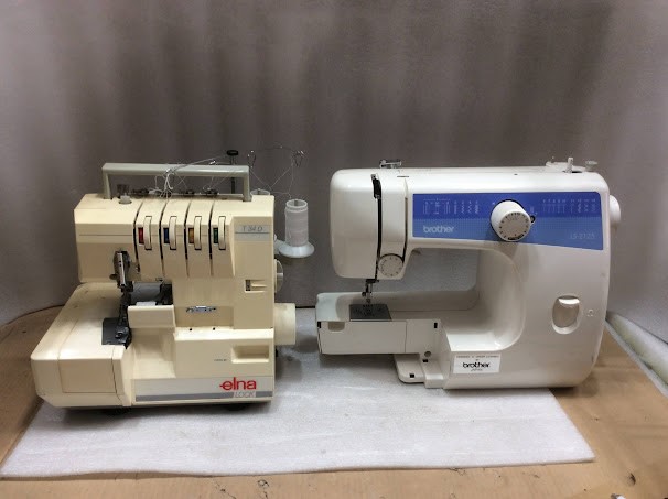 Elna Lock T34D Overlocker&Brother LS-2125 Sewing Machine (Lot of 2)