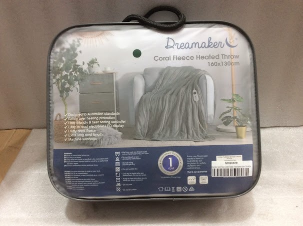 Dreamaker 9009822R Coral Fleece Heated Throw Blanket (160x130cm)