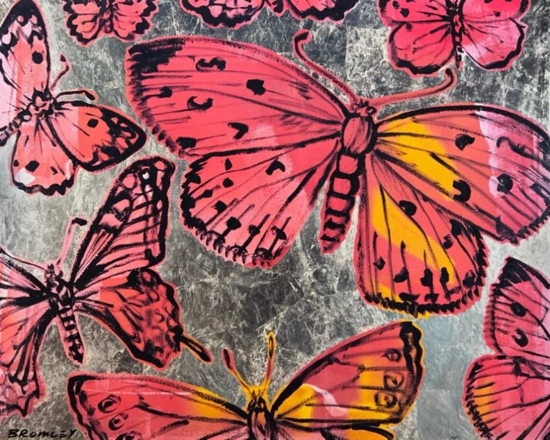 DAVID BROMLEY (1960 - ) - Butterflies 56cm x 70cm