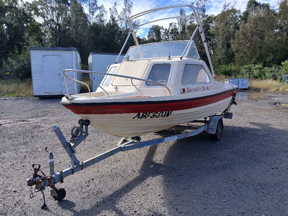 NSW- Yellow Barnacle's Bounty Fiberglass Boat