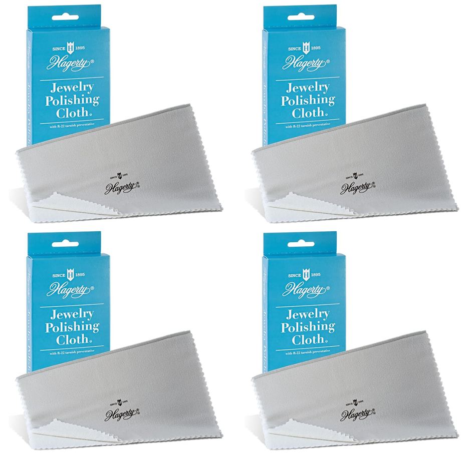 4X HAGERTY 15700 12 x 15-inch Jewelry Polishing Cloth, Gray.