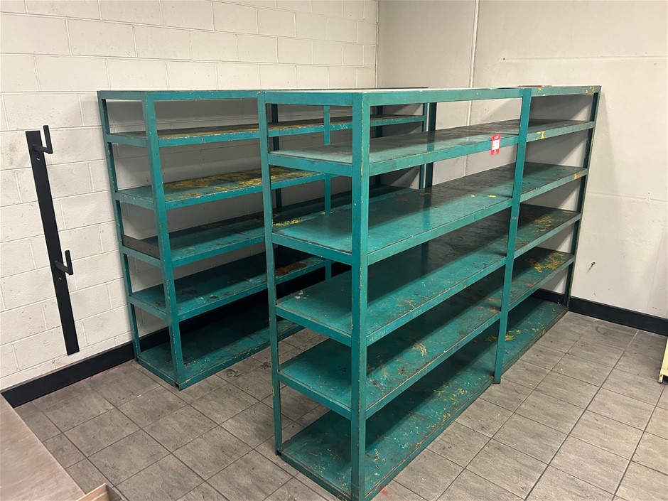 2x Steel Storage Shelves