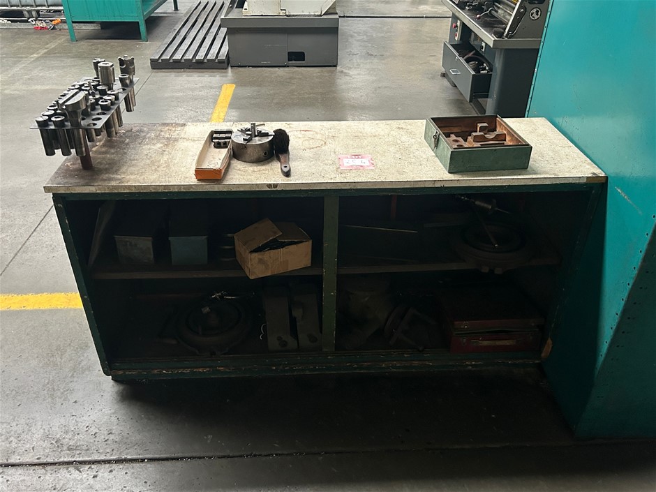Timber Shelving Unit Including Contents Of Assorted Tooling
