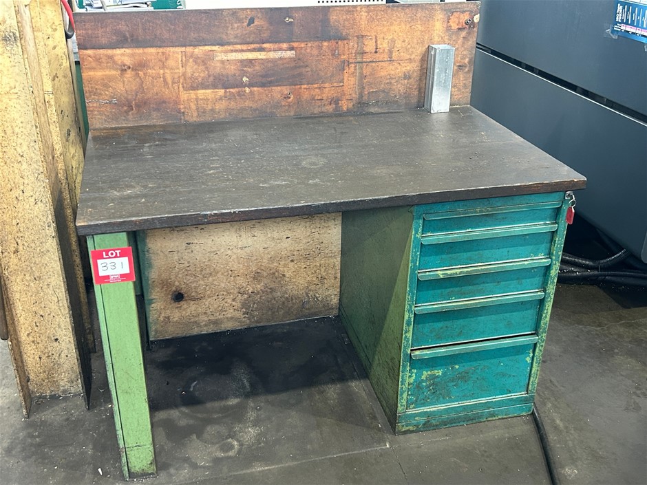 Steel Frame Timber Top Workbench