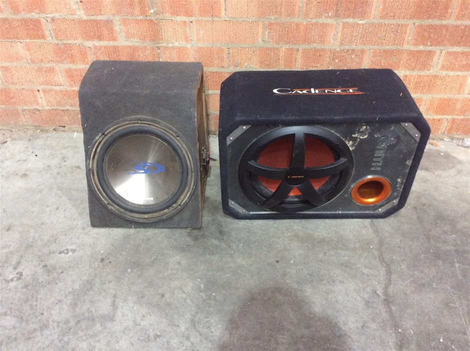 Alpine Car Subwoofer And Cadence Subwoofer Speaker Box (Lot of 2)