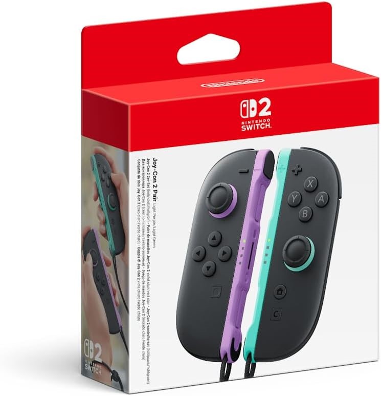 NINTENDO Switch 2 Joy-Con 2 Pair - Light Purple & Light Green. Buyers Note