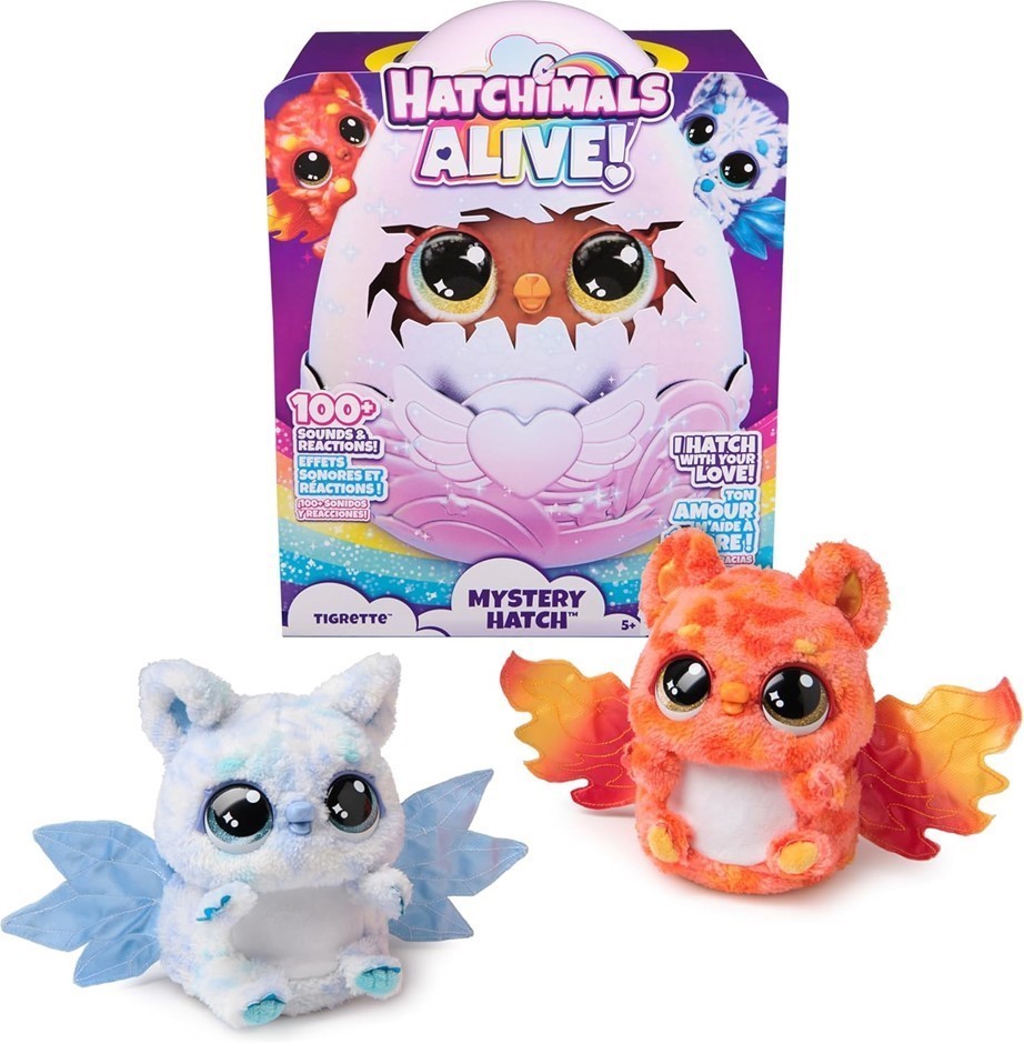 0125-3140654 · HATCHIMALS Alive!, Mystery Hatch Tigrette, Surprise Interactive Toy & Egg w