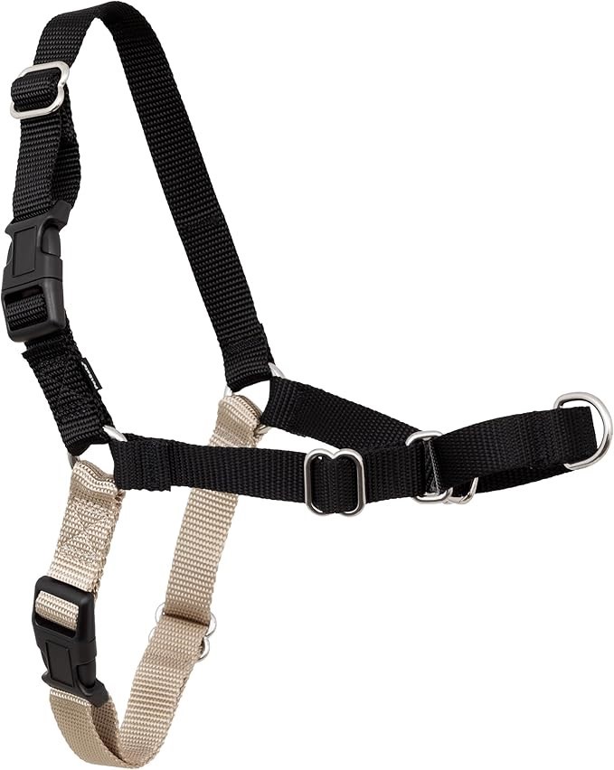 PETSAFE Easy Walk Dog Harness, No Pull Dog Harness, Black/Silver, X-Large