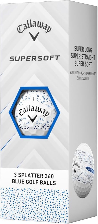Callaway Golf Supersoft Golf Balls 12 Splatter 360 Blue Golf Balls.