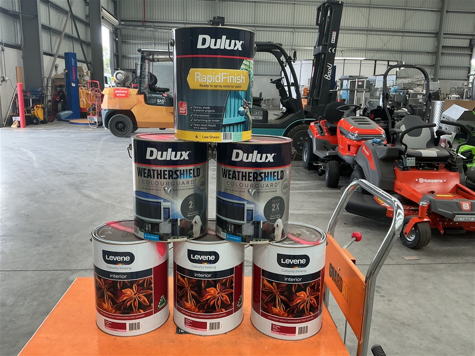 6 x Assorted 10Lt Tins of Paint