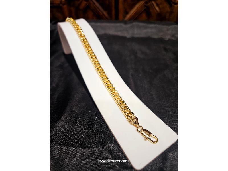18KGF/Italy Stamped Yellow Gold Filled Bracelet -18.5cm-Bonus Gift