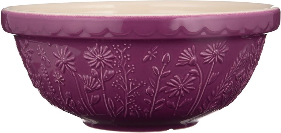 MASON CASH in The Meadow Purple Daisy Mixing Bowl, 26cm/2.7 Litre.