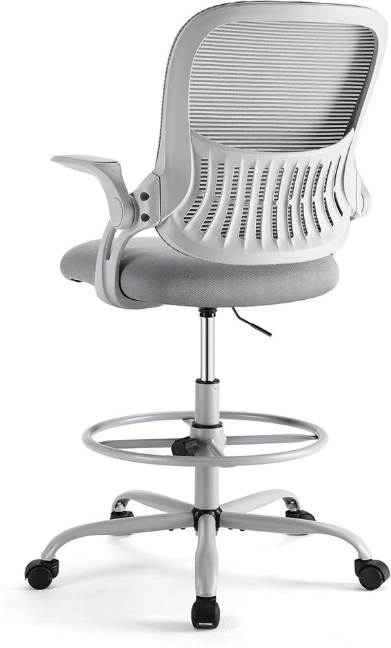 SWEETCRISPY Tall Drafting Desk Chair Ergonomic High Stool Computer with Adj