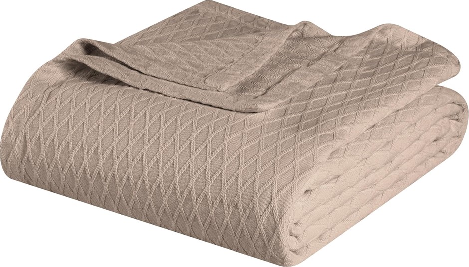 SUPERIOR Diamond Weave Blanket, 100% Cotton