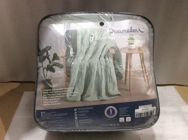Dreamaker 9012083R Coral Fleece Heated Throw Blanket (200x180cm)