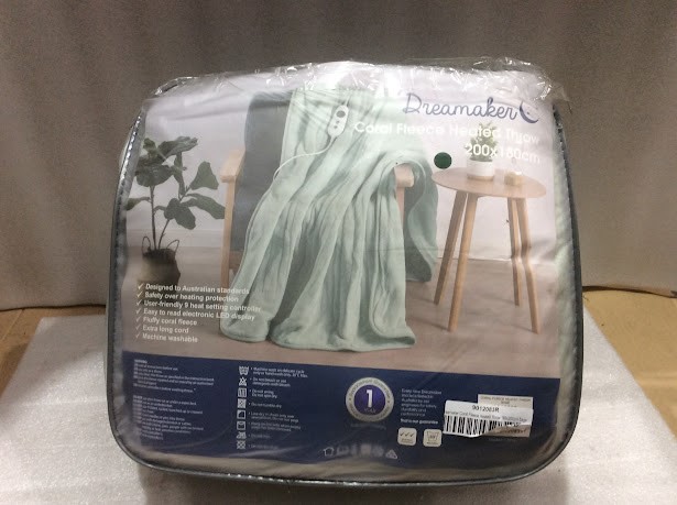Dreamaker 9012083R Coral Fleece Heated Throw Blanket (200x180cm)