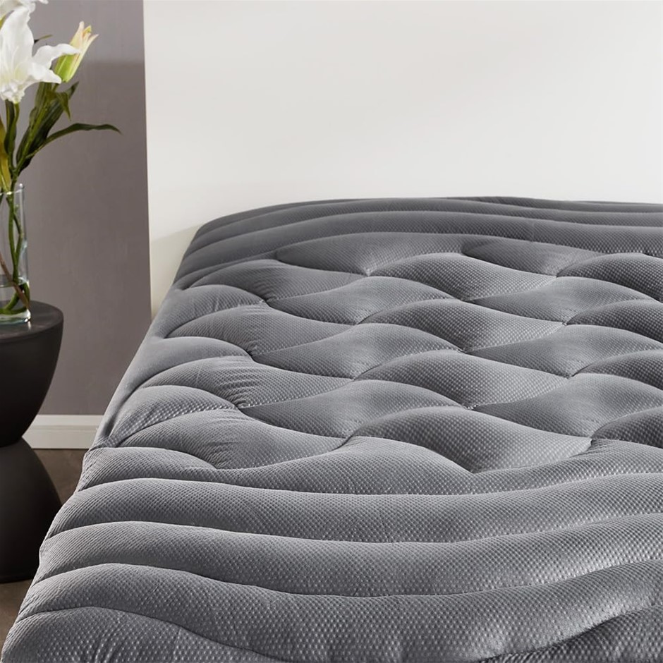 SLEEP ZONE Cooling Queen Mattress Topper, Premium Zoned Cool Mattress Pad C
