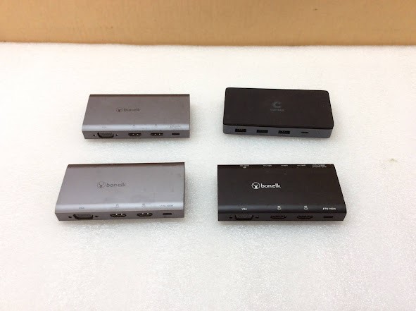 Comsol CMMP18 Docking Station&Bonelk to 9-in-1 Desktop Hub (Lot of 4)
