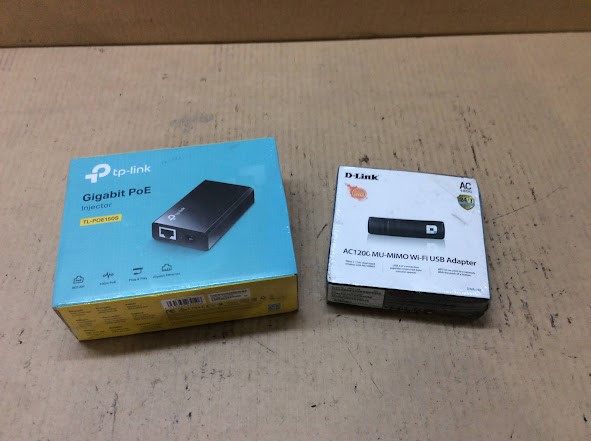 TP-Link Gigabit PoE Injector&D-Link Wi-Fi USB Adapter - New (Lot of 2)