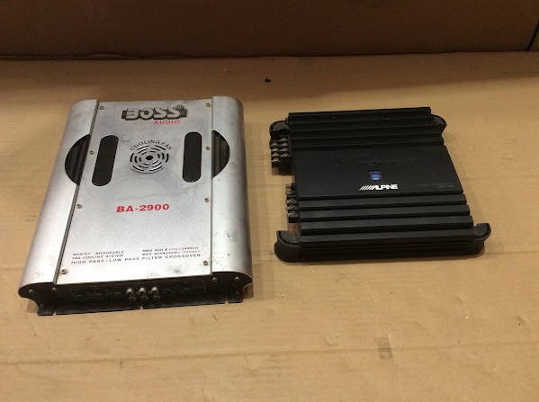 Boss Audio BA-2900 Car Amplifier&Alpine MRP-F300 Power Amplifier (Lot of 2)