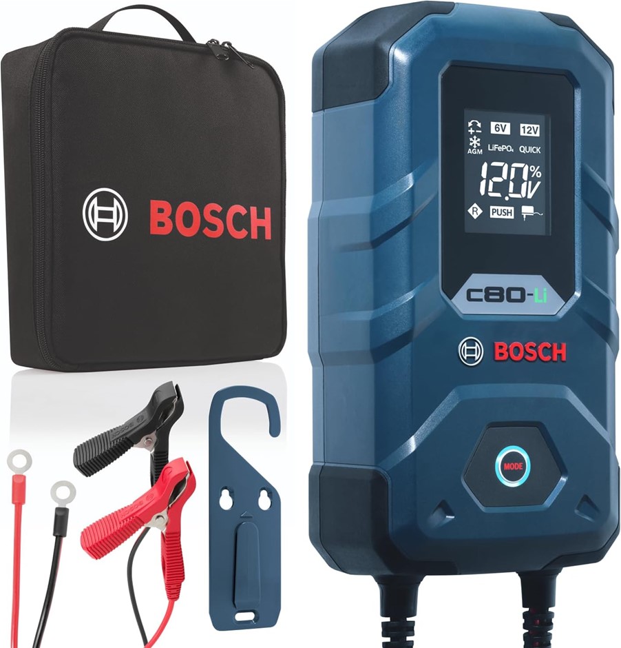 Bosch C80-Li Battery Charger - 15 Amps with Trickle Charging - for 6V/12V L