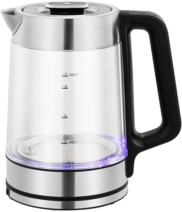 Kogan SmarterHome™ 1.7L Double Wall Glass Smart Kettle (Stainless Steel)