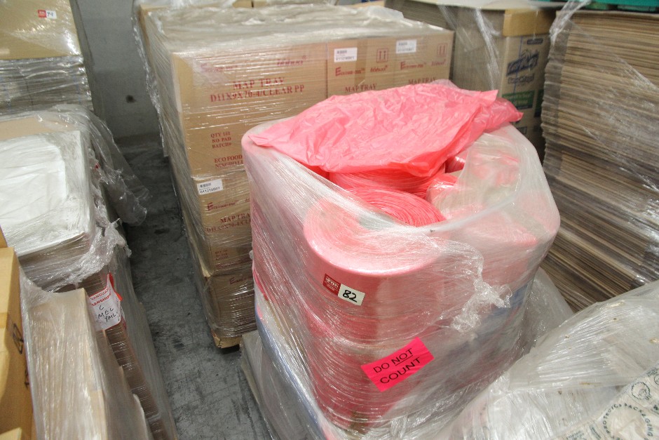 Red Poly Bags Rolls Unused