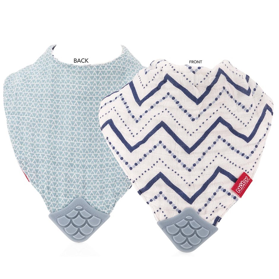72x Nuby Muslin Bandana Bib with Teething Corner 2 Pack Boy. RRP $930  Buye