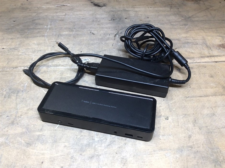 Belkin INC003 USB-C 14-Port Docking Station and Dell 180W AC Adapter