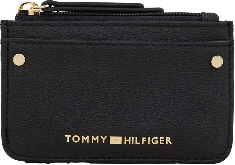 TOMMY HILFIGER Women's Sydney Zip Card Wallet, Black, One Size, 69JA623. RR