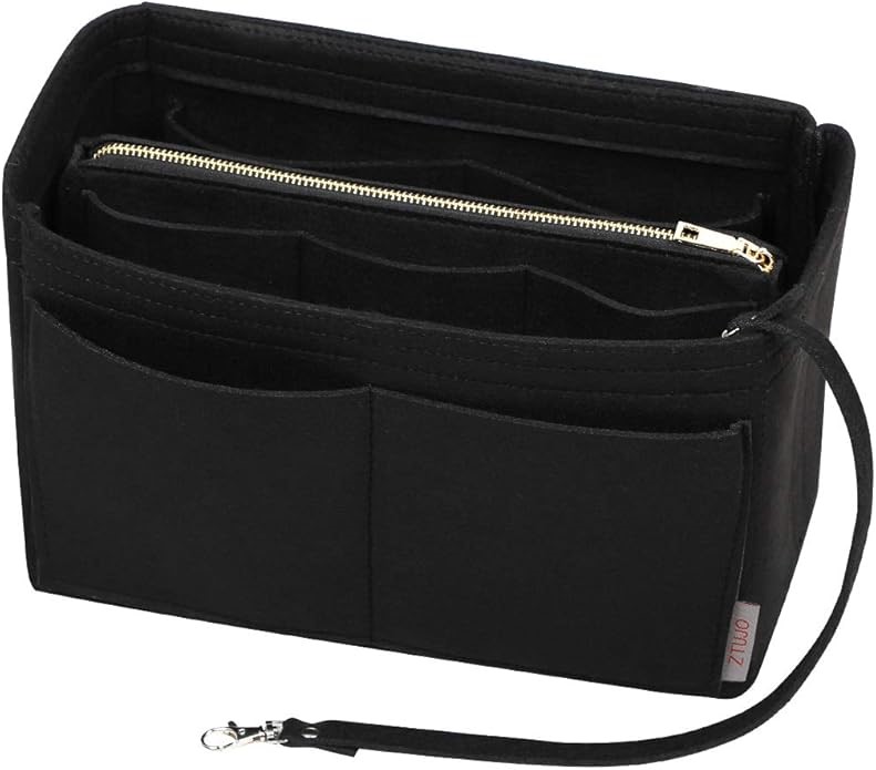 Purse Organizer Insert with zipper, Handbag & Tote Shaper, For Speedy Never