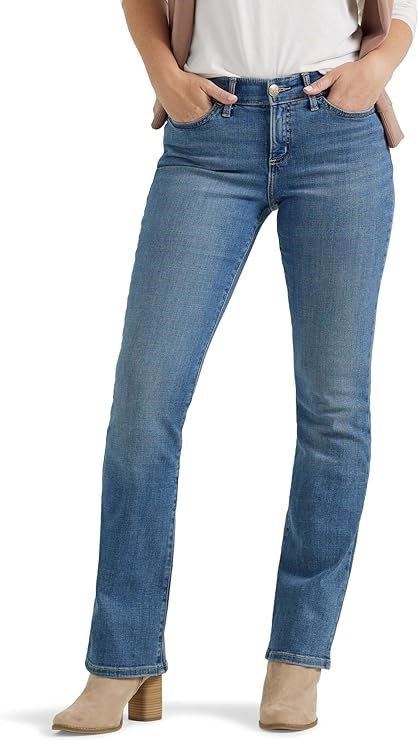 LEE Women's Flex Motion Regular Fit Bootcut Jeans, Size 12M, Majestic, 1034