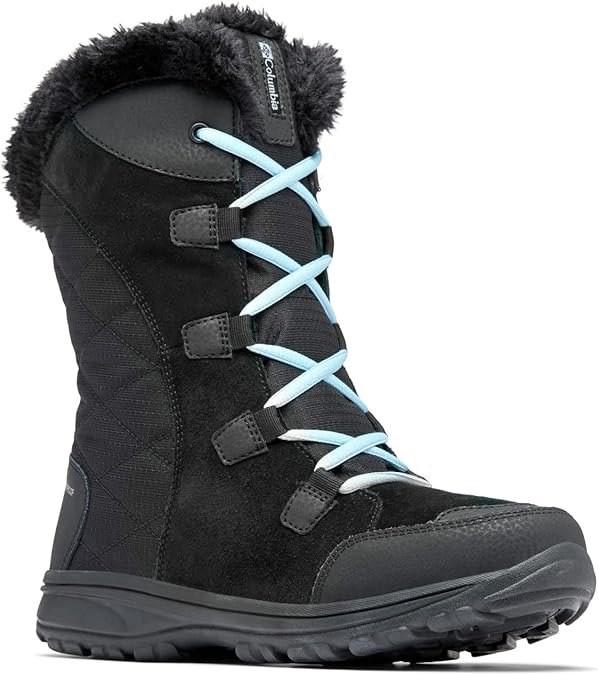 COLUMBIA Women's Discontinued Ice Maiden II Hiking Boot, Black/Oxygen, 5 Wi