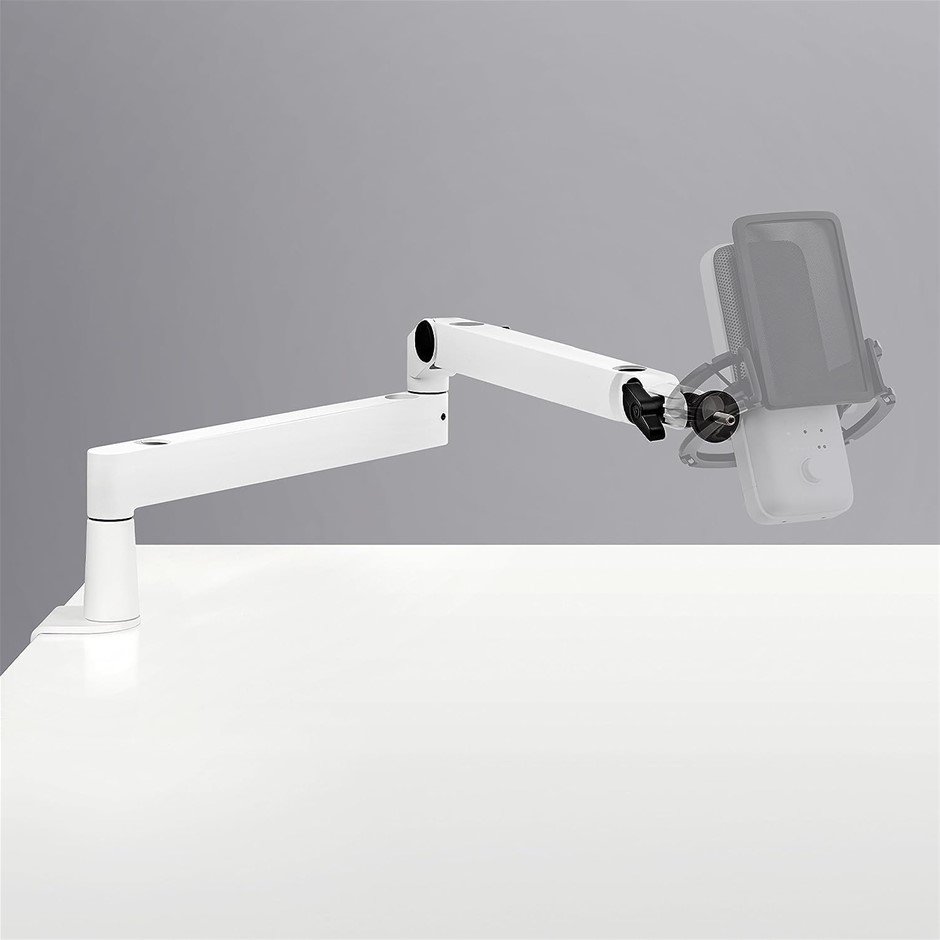 ELGATO Wave Mic Arm LP White – Low Profile Swivel Boom, Hidden Cable Channe