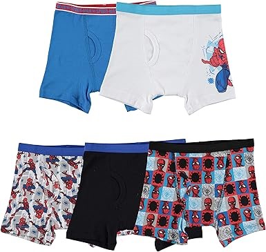5 Pack x MARVEL Boys' Spiderman Boxer Brief, Size 8, Multi, BBP5370. Buyer