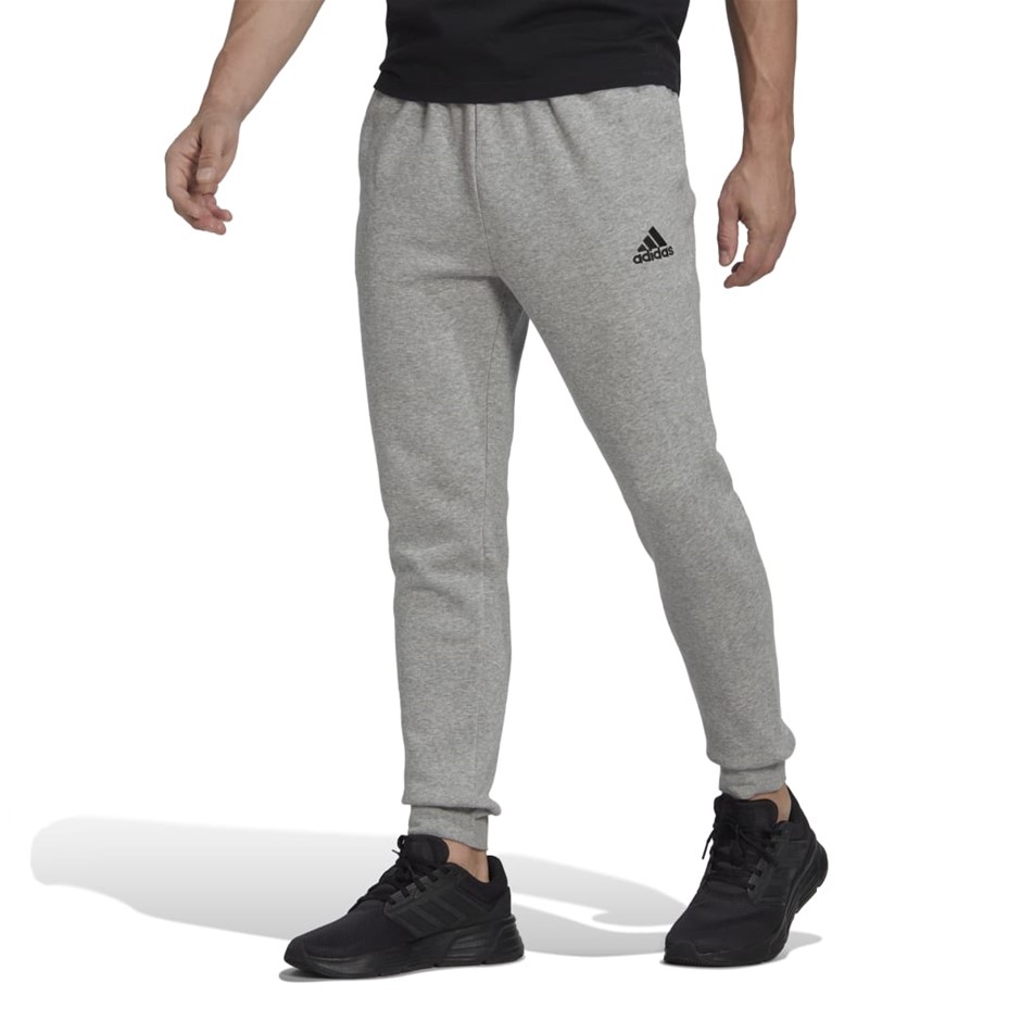 ADIDAS Men's FeelCozy Pants, Size AU L, MediumGreyHeather/Black, HL2230. B