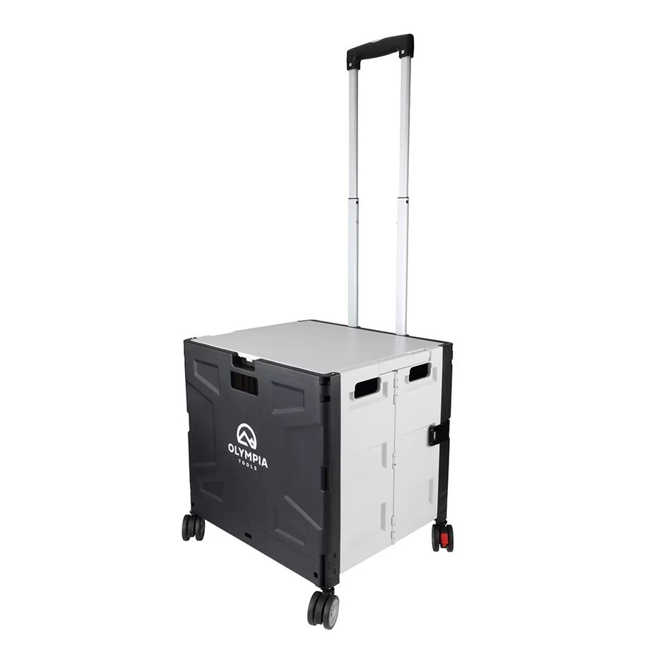 OLYMPIA Folding Shopping Cart, 43 x 38 x 104cm. N.B: Minor use., not in ori