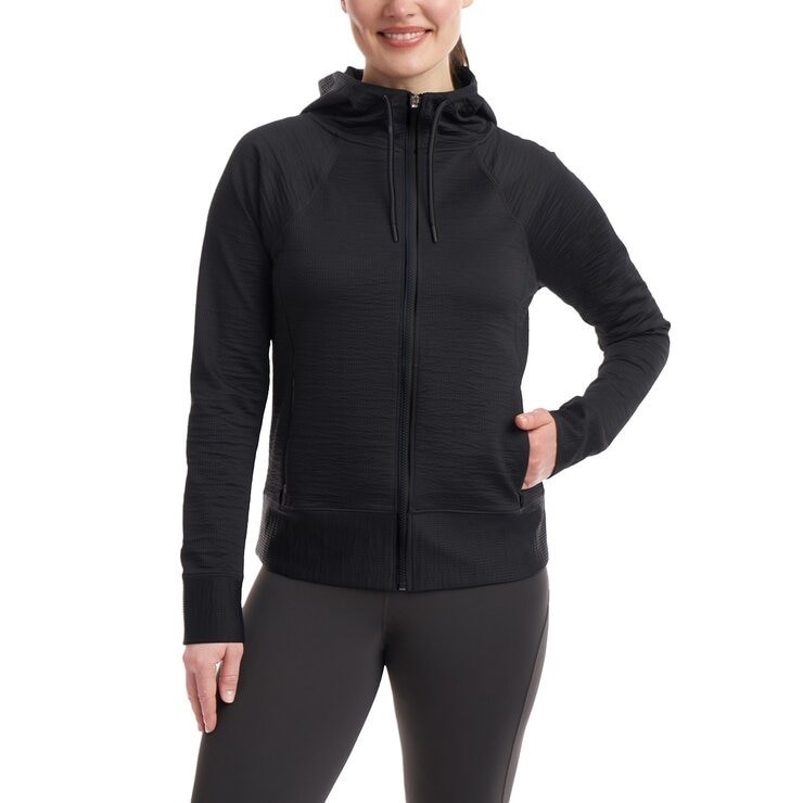 SIGNATURE Women's Ottoman Active Jacket, Size S, Black. Buyers Note - Disc