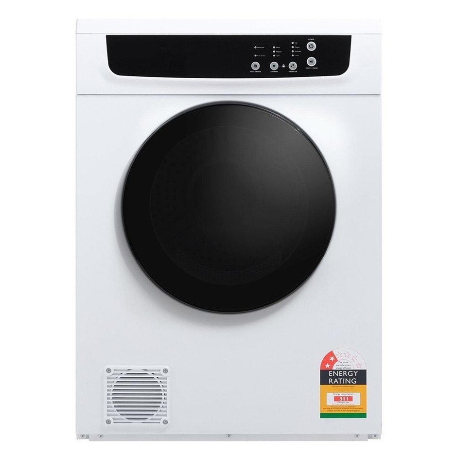 0005-3140657 · Premium 7kg Vented Dryer, White (59.5cm x 84.0cm x 55.5cm) NB: minor body d