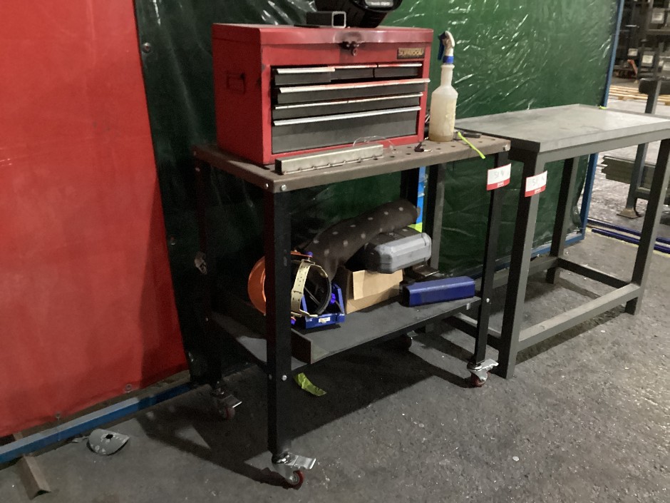 2 x Steel Workbenches
