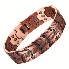 3X Strong Copper Magnetic Bracelet for Men Pure 99.9% Solid Copper