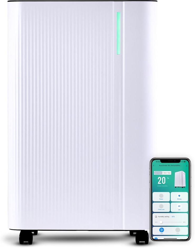 AUSCLIMATE Compact+ 16L Dehumidifier.