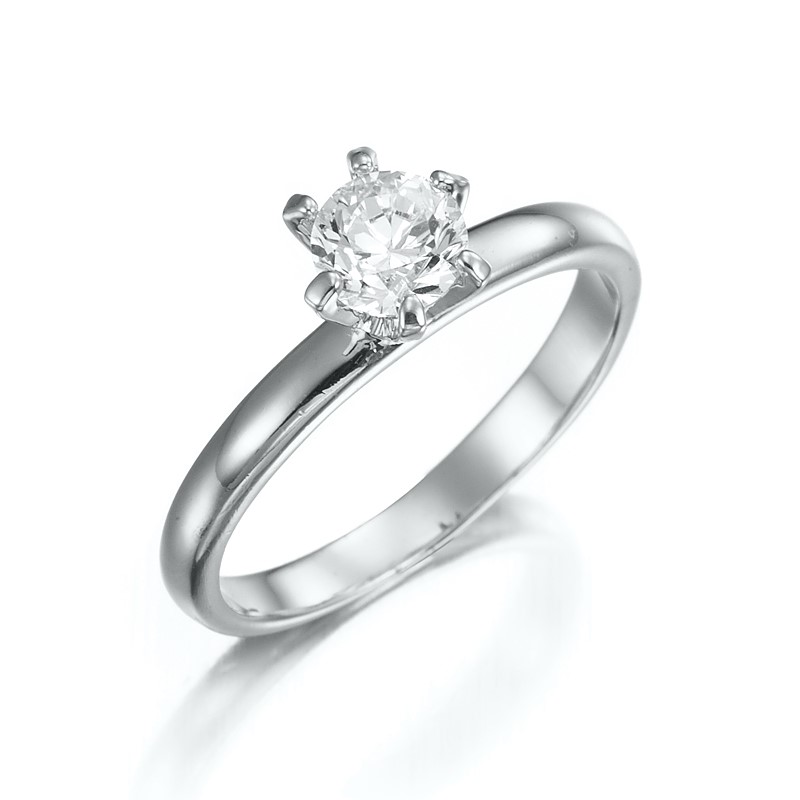 Stunning Rhodium Plated Simulated Diamond Ring - US Size 6