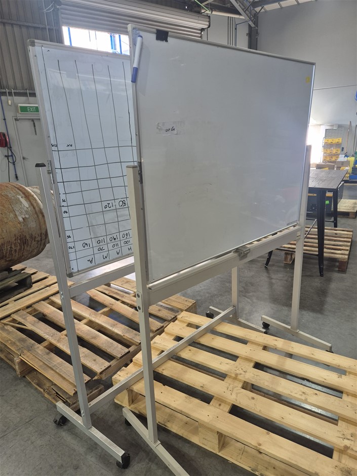 2 Mobile Double Sided White Boards.