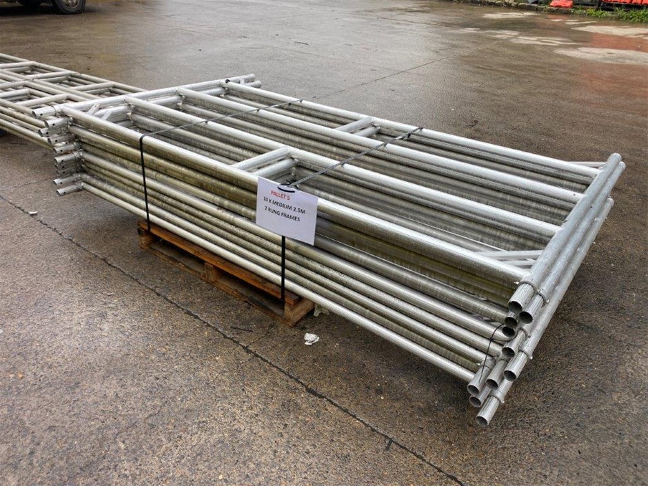 10 x Medium 2-Rung 2.5m Aluminium Scaffold Frames