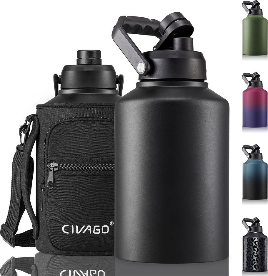 CIVAGO Gallon Insulated Water Bottle Jug, 128 oz