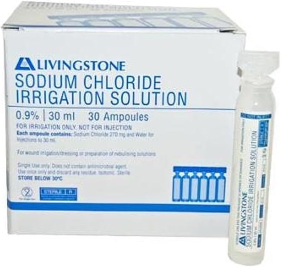 LIVING STONE Saline Eyewash and Wound Irrigation Sterile 30 ml (EXP: 10/202